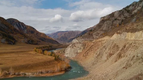 River in mountain gorge, , Vídeos de archivo 7737105