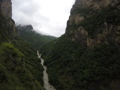 River in a mountain gorge Stock Photos