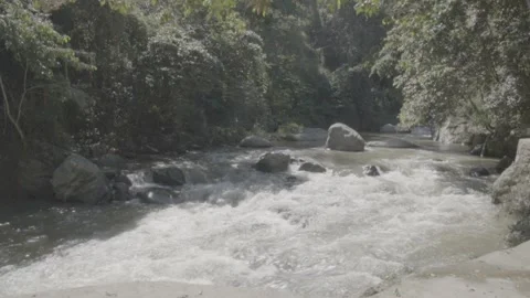 River in the mountain. S-LOG3 Video stock 304454018