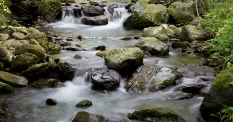 River mountain: Time Lapse 4K with silk effect  Stock Footage 54798410