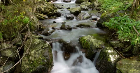 River mountain: Time Lapse 4K with silk effect  Stock Footage 54814904