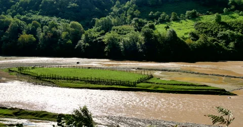 River in mountain valley Stock-Footage 62471563