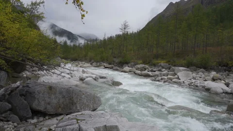 River in mountain valley Stock Footage 96014389
