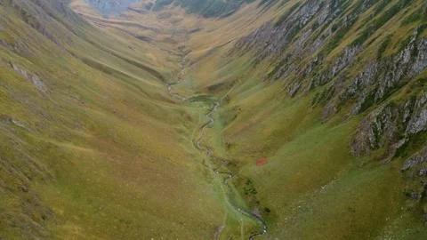 River in the mountain valley Stock Footage 241491940
