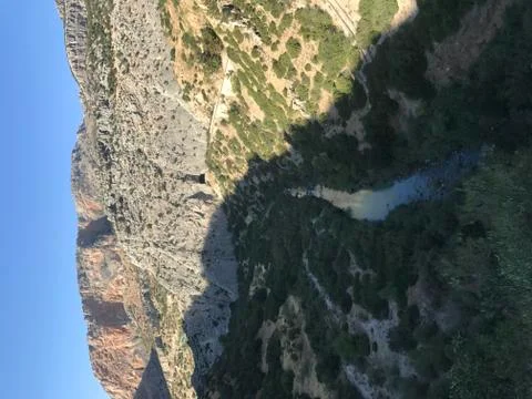 River in a mountain valley Stock Photos