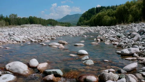 A river in a mountainous area Video stock 203963484