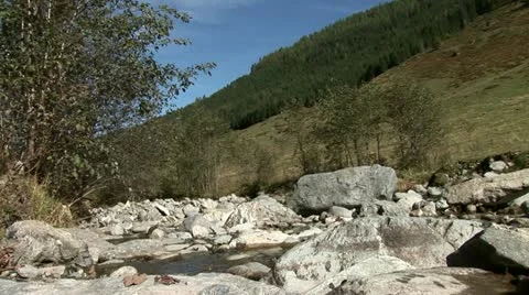 River in Mountains Stock Footage 10847324