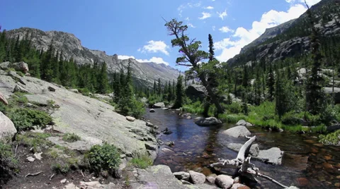 River in the Mountains Stock Footage 32283077