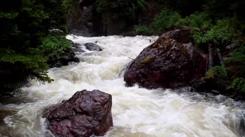River in mountains Stock Footage