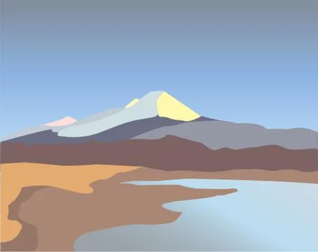 River in the mountains Illustrazione stock