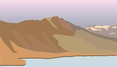 River in the mountains Stock Illustration