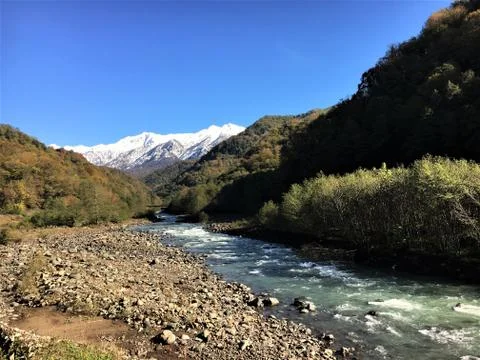 River in the mountains Foto stock
