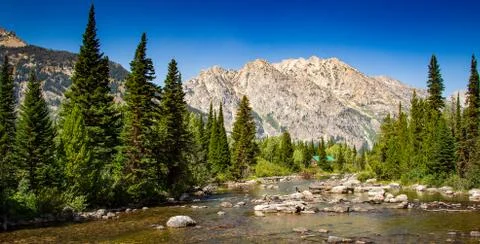 River in the Mountains Stock Photos