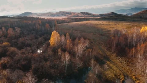 River in the mountains at sunset. Stock Footage 219416070