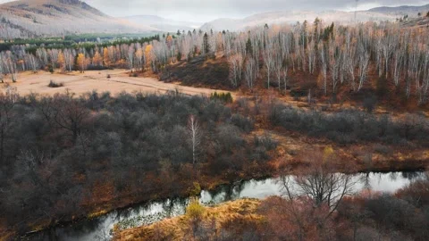 River in the mountains at sunset. Stock Footage 219419040