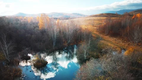 River in the mountains at sunset. Stock Footage 252142727