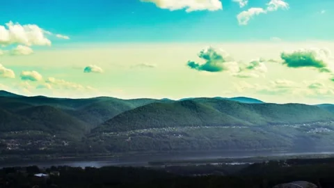 The river in the mountains. Time lapse Video Video stock 181894146