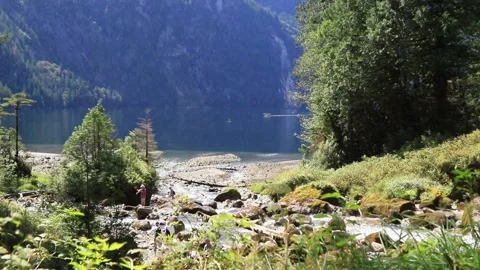 River mouth and waterfall Stock Footage 137912759