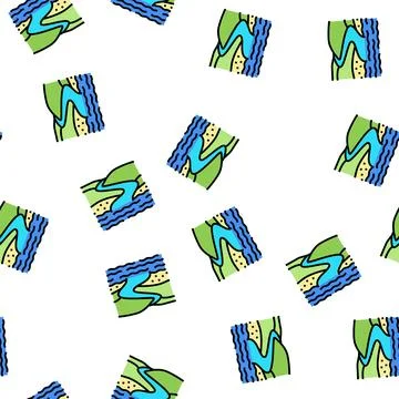 River mouth vector seamless pattern 스톡 일러스트