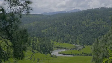 River moving in the green mountain Stock Footage 201840673