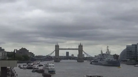 River n tower bridge Stock Footage 83794121