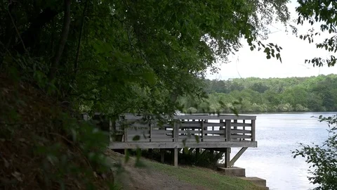River Nature Dock Water Rack Focus 01 库存影片 75084593