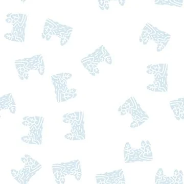 River nature glyph seamless pattern Stock Illustration