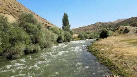 River nature landscape Video stock 240760156