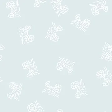 River nature line seamless pattern Stock Illustration