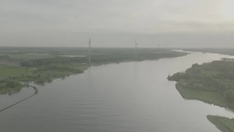 River in the Nederlands Stock Footage 264780979