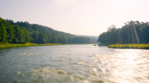 River Neris, Lithuania, Aerial Hyperlapse Video stock 94962263
