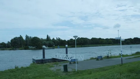 River Next To A Dock Video stock 247141410