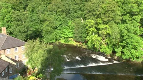 River Nidd Weir Stock Footage 10759092