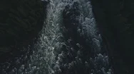 River Night Aerial In Forest Valley 4K - Top Down / Overhead - Sweden Nature Stock Footage
