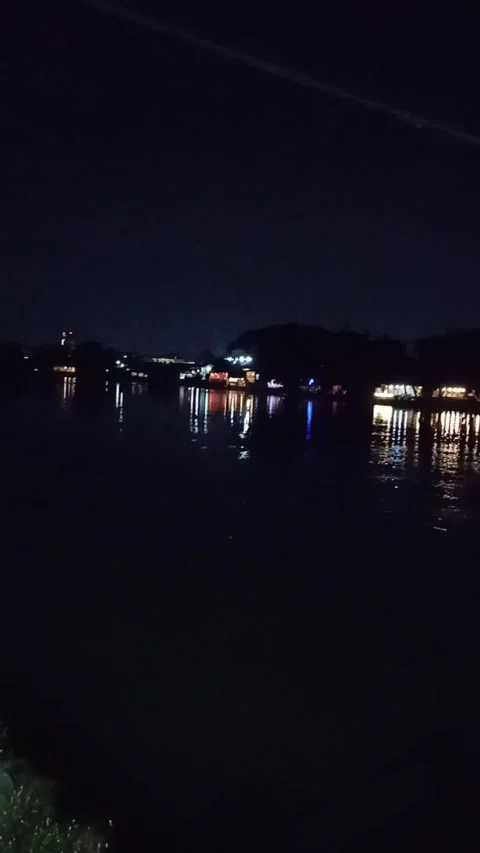 River in the night Stock Footage 278624877