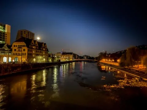 River at night Stock Photos