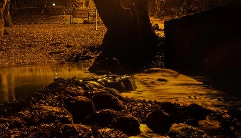 River at night Stock Photos