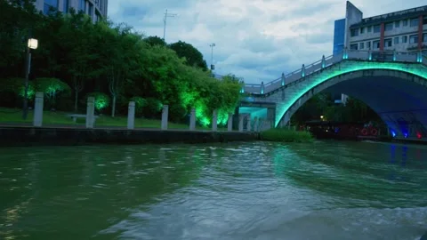 River night view in Ji'an Stock Footage 347486087