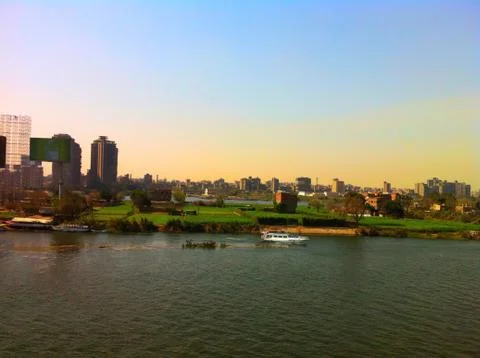 The river Nile in Cairo Foto stock