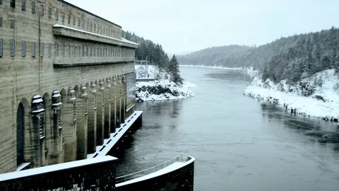 River in Norway winter time Stock Footage 69773018