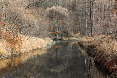 River in november Stock Photos