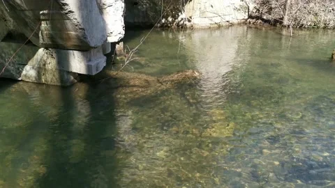 River old bridge with arches Stock Footage 152277010
