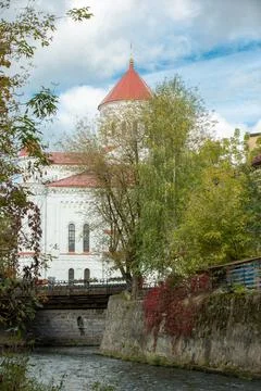 River in the old town Stock Photos
