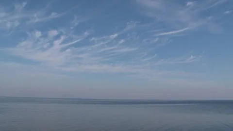 River Or Lake Landscape with Cloudy Sky. Ripple Surface Of Calm Water in summer. Vídeo Stock 104259615