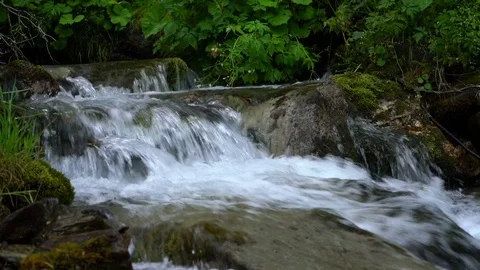 River or waterfall stream Video stock 83007533