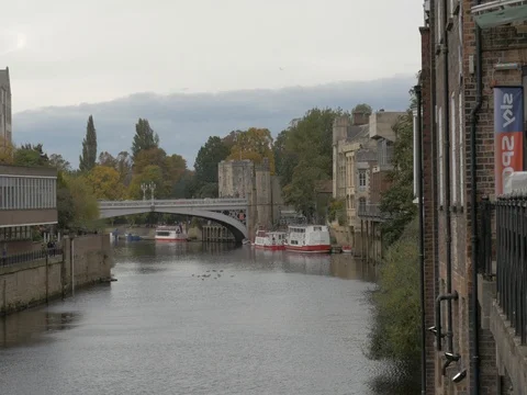 The River Ouse, York Stock Footage 80236083