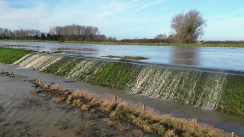 River Overtopping Stock Footage 260409948