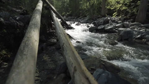 River panning up Stock Footage