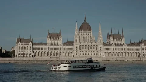 River parliament building Stock Footage 274035199