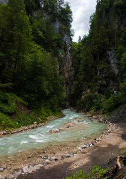River to the Partnach gorge Stock Photos